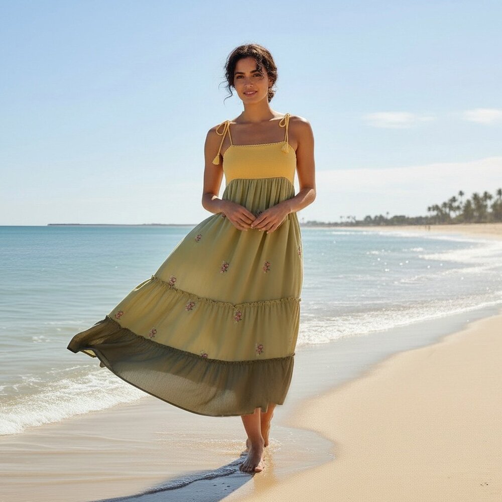 Unique bohemian resort dress - dreamy and fairy style long dress